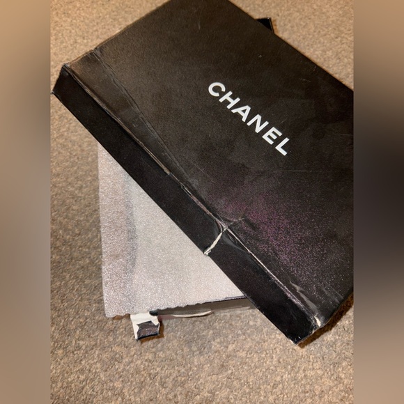 CHANEL Flower Sheer Black Leather flats/slippers/mules CC Logo - Picture 11 of 12